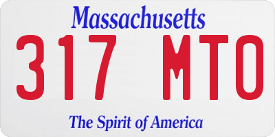 MA license plate 317MT0