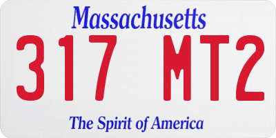 MA license plate 317MT2