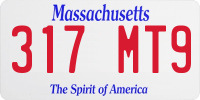 MA license plate 317MT9