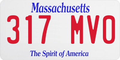MA license plate 317MV0