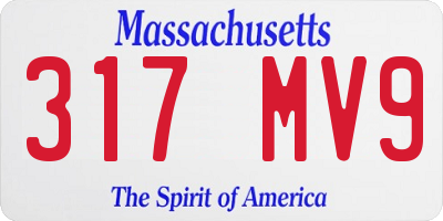 MA license plate 317MV9