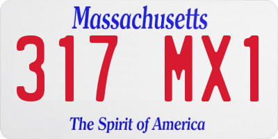 MA license plate 317MX1