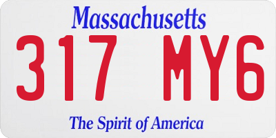 MA license plate 317MY6