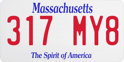 MA license plate 317MY8
