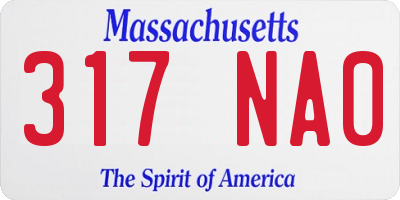 MA license plate 317NA0