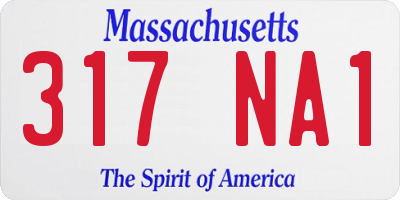 MA license plate 317NA1