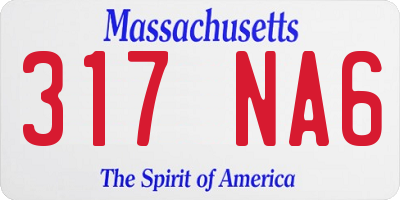 MA license plate 317NA6