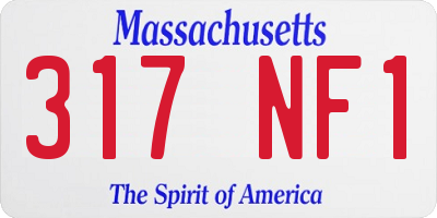 MA license plate 317NF1