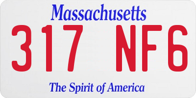 MA license plate 317NF6