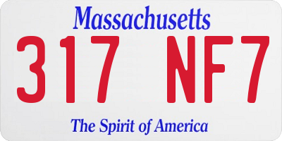 MA license plate 317NF7