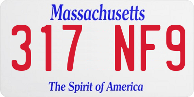 MA license plate 317NF9