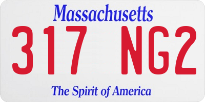 MA license plate 317NG2