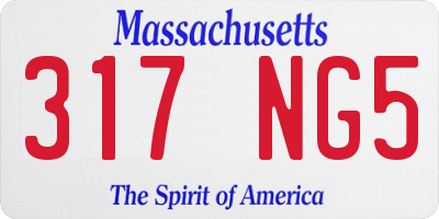 MA license plate 317NG5