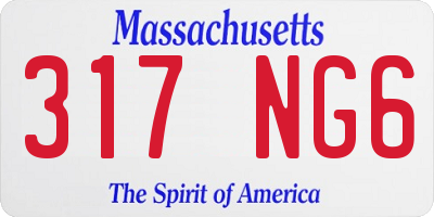 MA license plate 317NG6