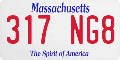 MA license plate 317NG8