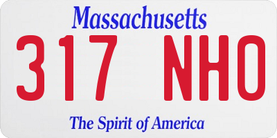 MA license plate 317NH0