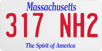 MA license plate 317NH2
