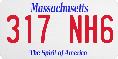 MA license plate 317NH6