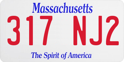 MA license plate 317NJ2