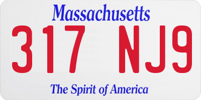 MA license plate 317NJ9