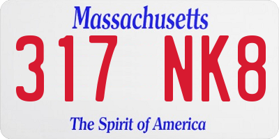 MA license plate 317NK8