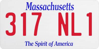 MA license plate 317NL1