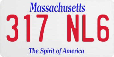 MA license plate 317NL6