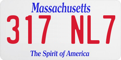 MA license plate 317NL7