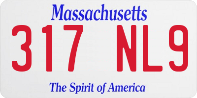 MA license plate 317NL9