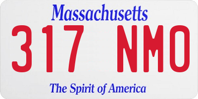 MA license plate 317NM0