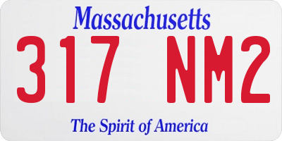MA license plate 317NM2