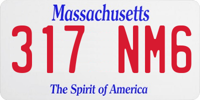 MA license plate 317NM6