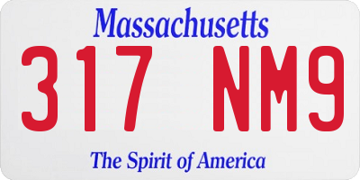 MA license plate 317NM9