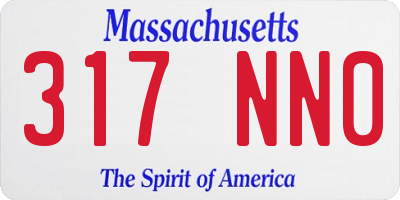 MA license plate 317NN0