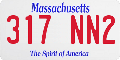 MA license plate 317NN2