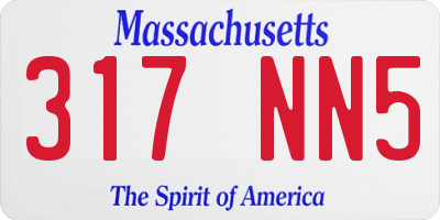 MA license plate 317NN5