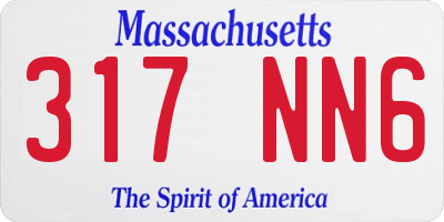 MA license plate 317NN6