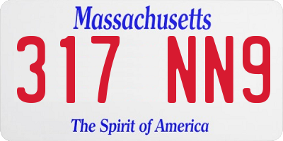 MA license plate 317NN9
