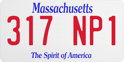 MA license plate 317NP1