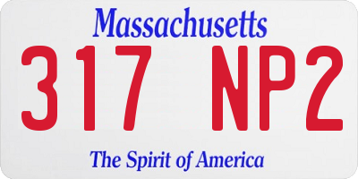 MA license plate 317NP2