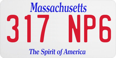 MA license plate 317NP6