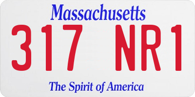 MA license plate 317NR1