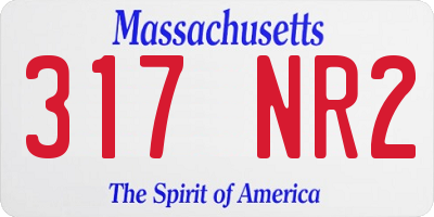 MA license plate 317NR2
