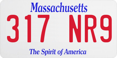 MA license plate 317NR9