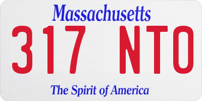 MA license plate 317NT0