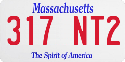 MA license plate 317NT2