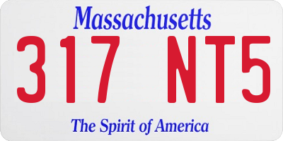 MA license plate 317NT5