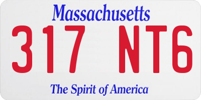 MA license plate 317NT6