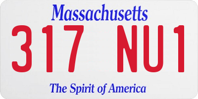 MA license plate 317NU1