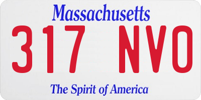 MA license plate 317NV0